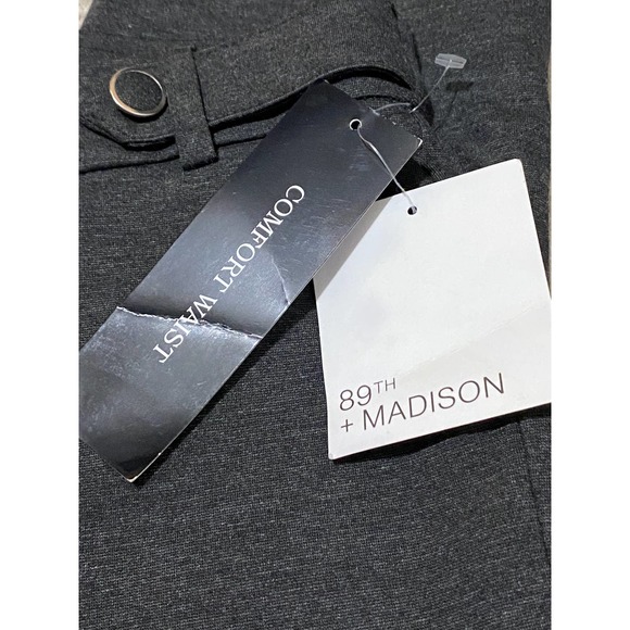 89th + Madison Women's Black Rayon Blend Ankle Pants Comfort Waist Stretchy M/M - Picture 5 of 6